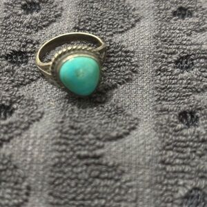 Turquoise Gemstone Silver Ring Native American